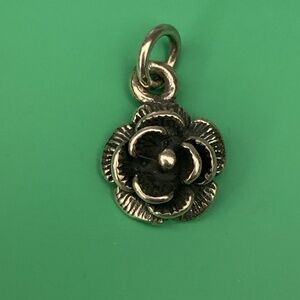 .925 Rose Flower Sterling Silver Jewelry Charm #garden